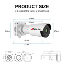 将图片加载到图库查看器,4K HD IP Camera Outdoor Waterproof 8MP Infrared Lamp Light Night Vision Security Camera ONVIF Video Surveillance CCTV Camera