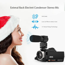 将图片加载到图库查看器,4K WiFi Ultra HD 1080P 48MP 16X ZOOM Digital Video Camera Camcorder+Microphone+Wide Angle Lens