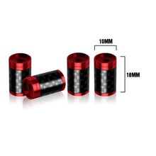 将图片加载到图库查看器,4PCS Carbon Fiber Metal Car Wheel Tire Valve Stem Caps For Acura Integra TLX-L RDX TLX CDX YD3 MDX ZDX ILX CL9 TL RL NSX TSX RSX
