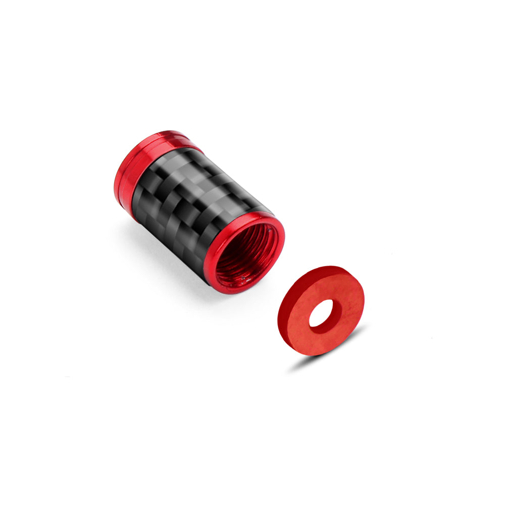 4PCS Carbon Fiber Metal Car Wheel Tire Valve Stem Caps For Acura Integra TLX-L RDX TLX CDX YD3 MDX ZDX ILX CL9 TL RL NSX TSX RSX