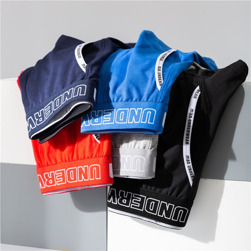 4pcs Male Panties Cotton Men's Underwear Boxers Breathable Man Boxer Solid Underpants Comfortable Brand Shorts men underwear 365