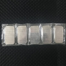 将图片加载到图库查看器,50 pcs Non magnetic Scottsdale silver bullion bar 1 OZ silver plated ingot badge 50 mm x 28 mm Vacuum packing 5 pcs a row bars