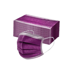 Charger l'image dans la galerie, 50pcs Adults Mascarilla Disposable Face Mask 3ply Ear Loop Mascherine Pink Green Purple Mascarilla Desechable Mascaras Halloween