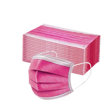 Charger l'image dans la galerie, 50pcs Adults Mascarilla Disposable Face Mask 3ply Ear Loop Mascherine Pink Green Purple Mascarilla Desechable Mascaras Halloween