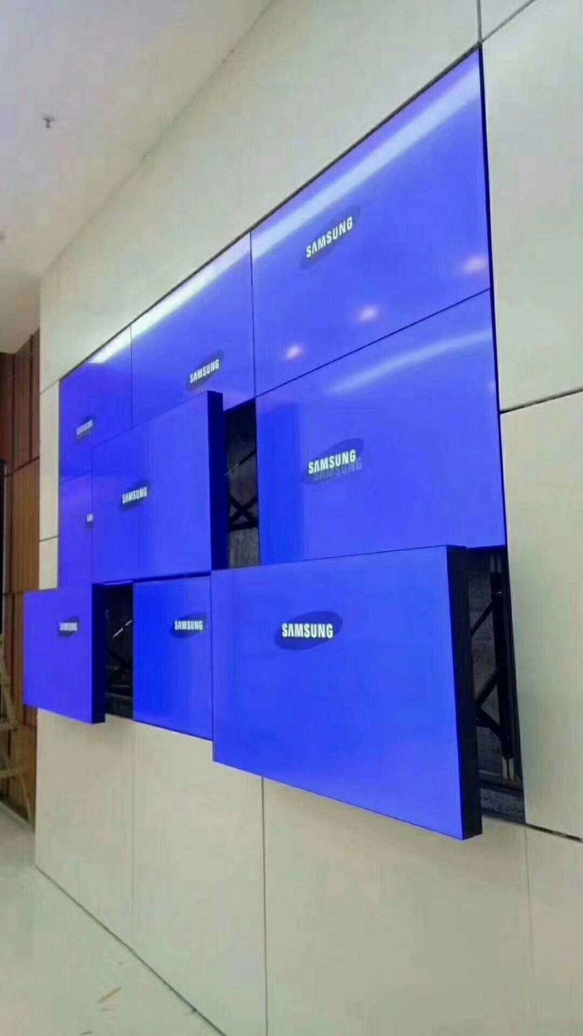55 inch 3x4 pcs LED LCD TV monitor screen display 1.7mm/3.5mm bezel 4K HD LCD led video TV wall