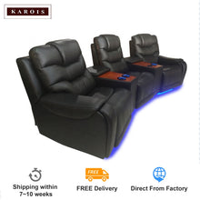 Charger l'image dans la galerie, 646 vip home cinema sofa with cooling cup holder leather function sofas comfortable massage recliner chair