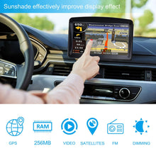 Charger l'image dans la galerie, 7 Inch GPS Navigator Portable Navigator 8GB-256MB+Sunshade Gps Navi Navigation Device Maps Truck Car Auto Touch Screen