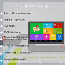 Charger l'image dans la galerie, 7 inch Android GPS Car Truck Navigator Bluetooth wifi 16G/512M,AV-in,Truck Map Free maps for Europe Spain Britain