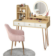 将图片加载到图库查看器,Dressing Table LED Light Luxury Master Bedroom Vanity Dresser Furniture Bedroom Simple Storage Cabinet Set. Dressing Table Set