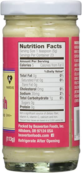 Beaver Kosher Extra Hot Horseradish Sauce (12x4Oz)