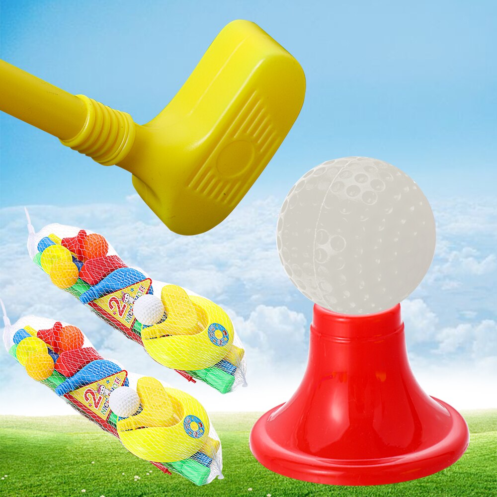 9 PCs/Set Non-toxic Golf Mini Set Ball Game Kit Golf Training Kids Security Practice Toy Children Gifts Indoor Sports Equipment