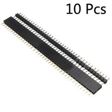 Load image into Gallery viewer, 10 Pair 40 Pin 2.54mm Male Female SIL Socket Row Strip PCB Connector
