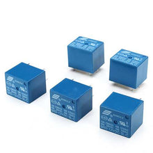 Load image into Gallery viewer, 20Pcs SONGLE Mini 12V DC Power Relay SRD-12VDC-SL-C PCB Type