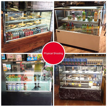 Load image into Gallery viewer, AIHAOSI Commercial Desktop Right Angle Cake Cabinet Refrigerator Freezer Fresh Keeping Bread Dessert Milk Tea Glass Door Fridge Retail Store Supplies