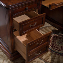 Load image into Gallery viewer, American furniture dark color office desk study desk with drawer storage function p10275