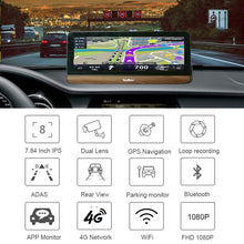 将图片加载到图库查看器,Anfilite 3G/4G Car DVR Camera 7.8 inch Android 5.1 GPS Dash Cam Registrar Video Recorder Truck GOS Navigation