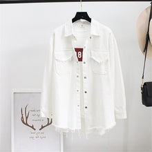 將圖片載入圖庫檢視器 Denim Blouses Women Korea Fashion Loose Nine Quarter Sleeve Shirts Women Tops Jeans Blouse Female Ladies Blusa