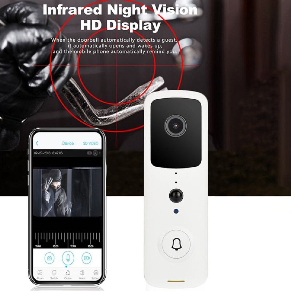 Awapow Smart Tuya Video Doorbell WIFI Connected With Video Surveillance Camera HD Night Vision Picture Doorbell Security System