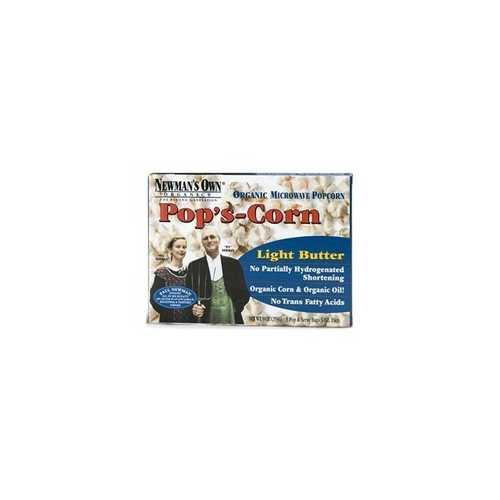 Newman's Own Organics Microwave Light Butter Pop's Corn (12x3x2.8 Oz)