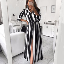 将图片加载到图库查看器,BEFORW Long Sleeve Shirt Dress 2019 New Fall Fashion Women Fringe Print Dresses Casual Sexy Party Elegant Long Dress Leg Split