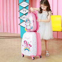 将图片加载到图库查看器,2 Pcs Kids Luggage Set 12" Backpack and 16" Kid Carry on Suitcase with Wheels