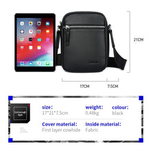 Load image into Gallery viewer, BOPAI Cow Leather Crossbody Bag Light Casual Handbags Small Flap Messenger Bags For Men Shoulder Bag Large Capacity