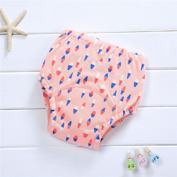 Baby Reusable Nappies Diapers Washable Cloth Diaper Children Traning Panties Potty Underwear Pants Waterproof