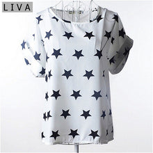 将图片加载到图库查看器,Big Dot Blouse Summer Short Sleeve Women Chiffon Blouse Casual Shirts Thin Women Tops Blusas Solid Ladies Cheap Clothes China