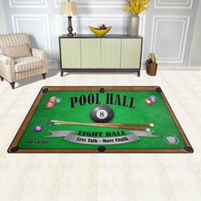 將圖片載入圖庫檢視器 Billiard Poster Pool Hall Eight Ball Area Rug Carpet Non-Slip Floor Mat Doormats for Living Room Bedroom Water Absorption Mat