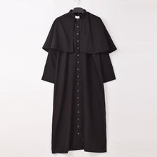 Load image into Gallery viewer, Black Priests Robe Cassock Adult Catholic Roman Soutane Pope Missionary Uniform Medieval Clergy