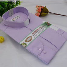 Load image into Gallery viewer, Black Top Priest Shirt Long Sleeve Pastor Clergy Stand-up Collar Minister Preacher Tops Roman Shirts Haut Noir Priest Costume