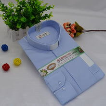 Load image into Gallery viewer, Black Top Priest Shirt Long Sleeve Pastor Clergy Stand-up Collar Minister Preacher Tops Roman Shirts Haut Noir Priest Costume