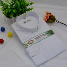 Load image into Gallery viewer, Black Top Priest Shirt Long Sleeve Pastor Clergy Stand-up Collar Minister Preacher Tops Roman Shirts Haut Noir Priest Costume