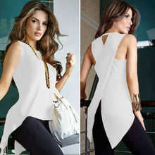 Cargar imagen en el visor de la galería, Blouse Women Summer Women Cross Back Sleeveless Blouse Ladies Strappy Vest Tank Tops Blusas Mujer Dames Kleding
