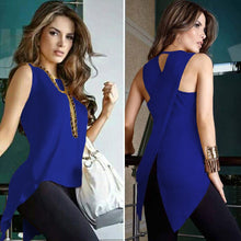Cargar imagen en el visor de la galería, Blouse Women Summer Women Cross Back Sleeveless Blouse Ladies Strappy Vest Tank Tops Blusas Mujer Dames Kleding
