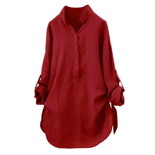 Load image into Gallery viewer, Blouses Women 2019 Tops Long Sleeve Shirt Plus Size Women Blouses long shirt Ladies Summer Tops blusas mujer de moda 2019
