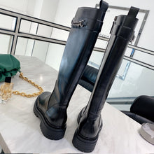 Load image into Gallery viewer, Boots girl 2020 autumn winter web celebrity boots ultra hot knee high boots small fragrance wind tall boots rider boots riding b