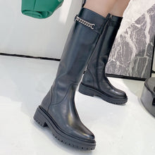 Load image into Gallery viewer, Boots girl 2020 autumn winter web celebrity boots ultra hot knee high boots small fragrance wind tall boots rider boots riding b
