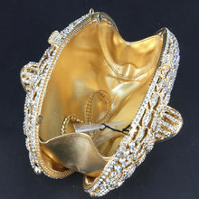 将图片加载到图库查看器,Boutique De FGG Rat Pattern Women Crystal Clutch Evening Bags Metal Minaudiere Rhinestone Handbag Wedding Party Purse