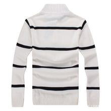 Cargar imagen en el visor de la galería, Men's Cotton Sweater Small Horse Eden Casual Sweaters Pull Homme Knitted Pullover Half Zipper Turtleneck Polo-Collar