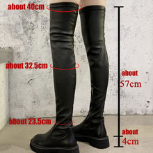 Load image into Gallery viewer, Brand Design Skidproof Sole Cosy Chunky Heels Fashion Stylish Leisure Cool Add Fur Winter Over The Knee High Boots Shoes Women