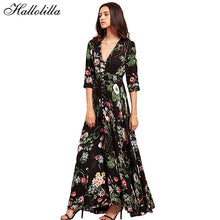 将图片加载到图库查看器,Brand Long Maxi Dress Print Plus Size Sexy Casual Summer Beach Clothes Women Vestidos Render Elegant Robe Boho Party Club Dress
