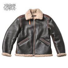Charger l'image dans la galerie, Bronson USAAF B-6 Shearling Flight Jacket Sheepskin Bomber Jacket Winter Warm Retro Military Jacket