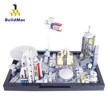 Load image into Gallery viewer, Buildmoc Space Wars Movie Coruscant City Buildings The Senate The Jedi Temple Cruiser Spaceship Flying City Modular Building Blocks Bricks Construction Toys