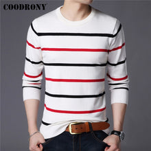 Charger l'image dans la galerie, COODRONY Brand Sweater Men Fashion Casual Striped O-Neck Pull Homme Spring Autumn Cotton Knitwear Pullover Clothing Jersey C1003