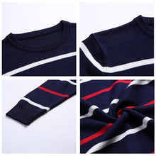 Charger l'image dans la galerie, COODRONY Brand Sweater Men Fashion Casual Striped O-Neck Pull Homme Spring Autumn Cotton Knitwear Pullover Clothing Jersey C1003