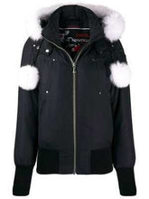 Load image into Gallery viewer, Canadian winter white goose down scissors down jacket women's long large wool collar thickened men's Moose short jacket