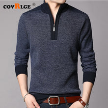 Charger l'image dans la galerie, Men's Cashmere Sweater Clothes Spring Autumn Winter Thick Warm Wool Pullover Men Casual Zipper Turtleneck Pull Homme MZM063