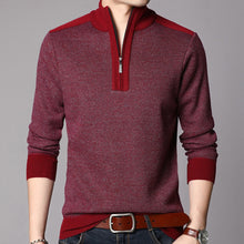 Charger l'image dans la galerie, Men's Cashmere Sweater Clothes Spring Autumn Winter Thick Warm Wool Pullover Men Casual Zipper Turtleneck Pull Homme MZM063