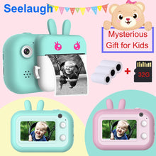 将图片加载到图库查看器,Child Camera Kids 32GB Instant photo Camera For Children Print Camera 1080P HD Digital Camera For Kids Photo Camera Toy Birthday